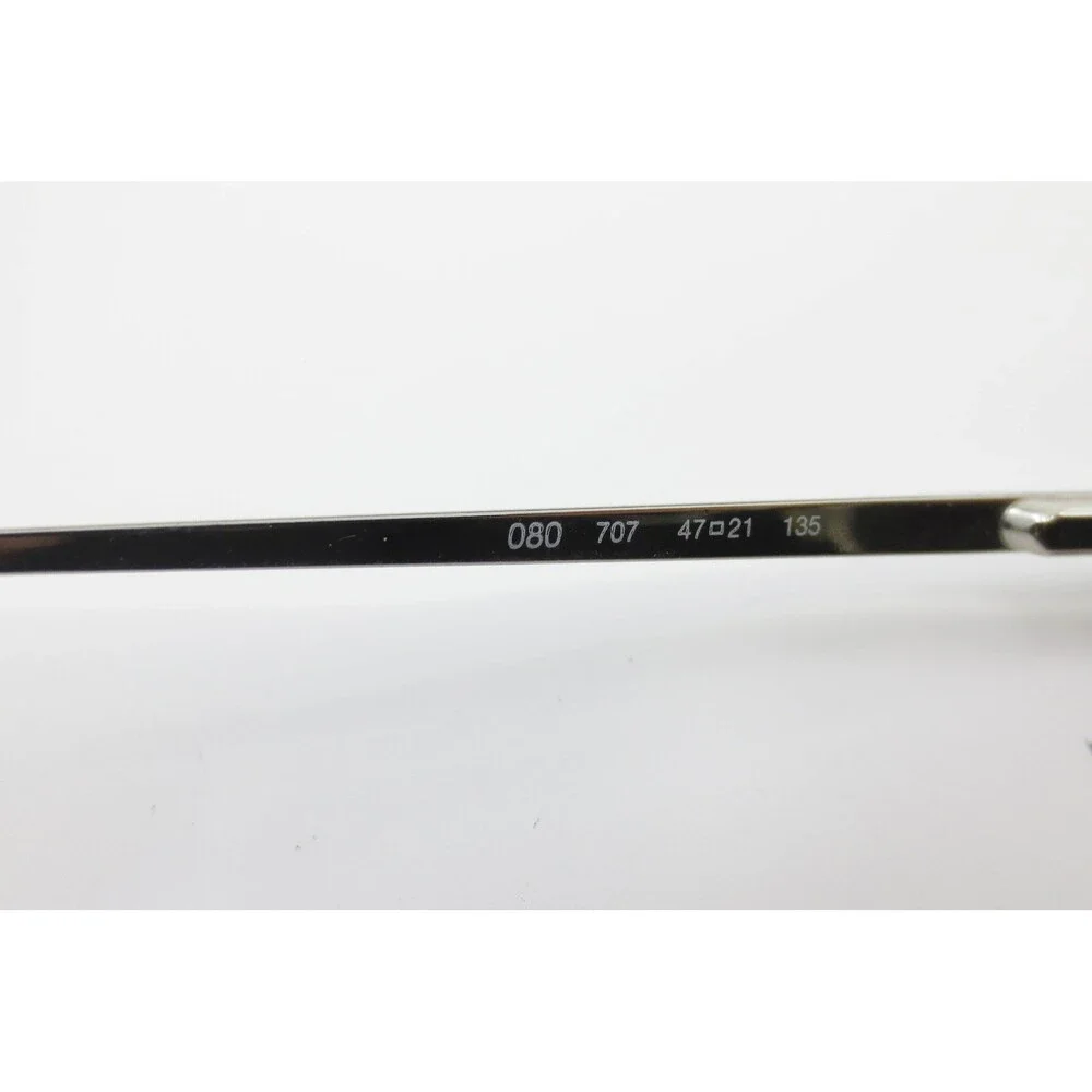 Emporio Armani 080 707 Silver Oval Semi Rimless Eyeglasses Made in Italy